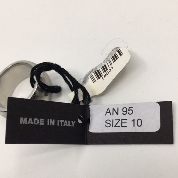 MOOBY AMORE silver tone textured chunky ring Sz 9 1/2 - Picture 7 of 16